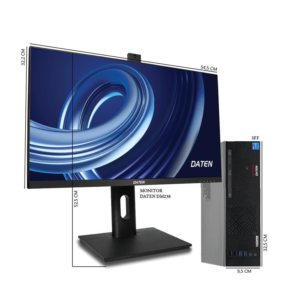 Desktop PDV DATEN DC2A-S  AMD R3 3200G MEM 4GB SSD 128GB  SEM SISTEMA OPERACIONAL