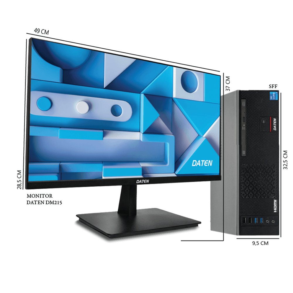 DESKTOP DATEN DC5A-S  AMD RYZEN PRO 3 5355GE MEM 8GB SSD 256GB SEM SISTEMA OPERACIONAL