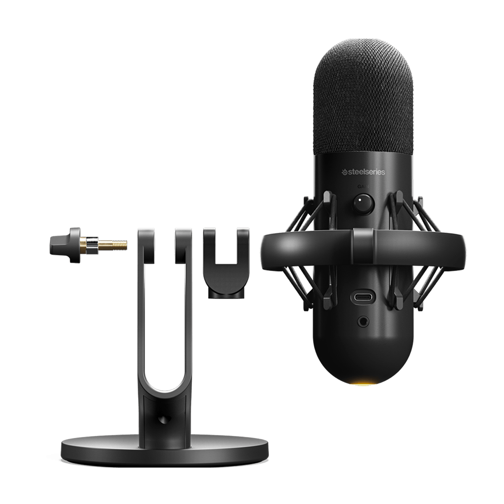 Microfone Alias - Gamer De Mesa Condensador Steelseries Alias, RGB, USB-C - Streamer Podcast - 61601