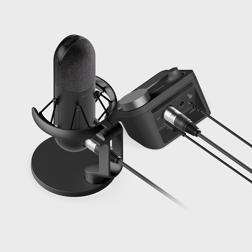 Microfone Alias Pro - Gamer De Mesa Condensador Steelseries Alias Pro, RGB, USB-C - Streamer Podcast - 61596