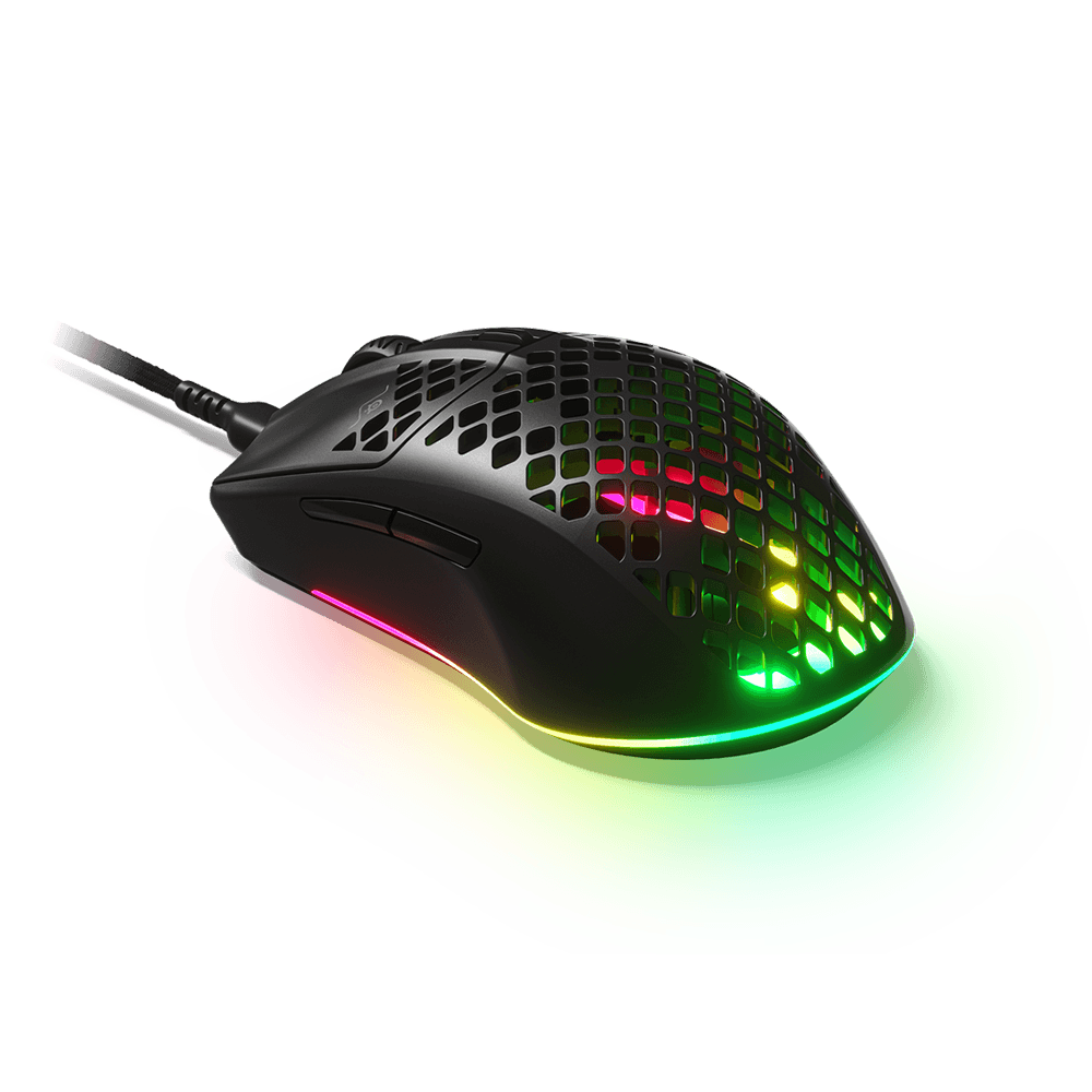 Mouse Gamer Steelseries Aerox 3, RGB, 8.500 CPI, USB-C, Preto - 62611