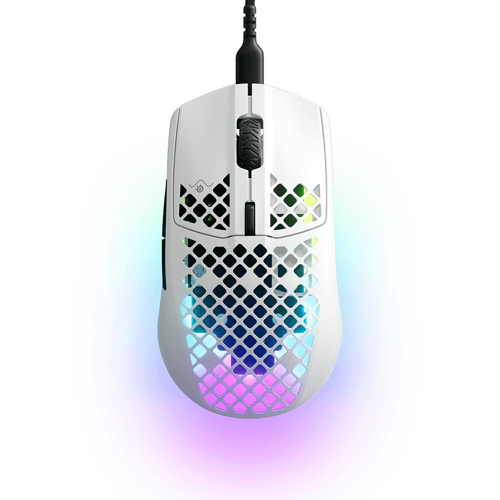 Mouse Gamer Steelseries Aerox 3, RGB, 8.500 DPI, USB-C, Branco - 62603
