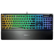 Teclado Apex 3 Steelseries, RGB, Anti-Ghosting, Switches Whisper-Quiet, BR - 64796